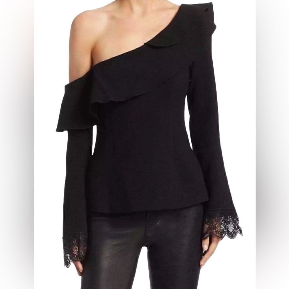 Nicholas One Shoulder Long Sleeve Top Size 6